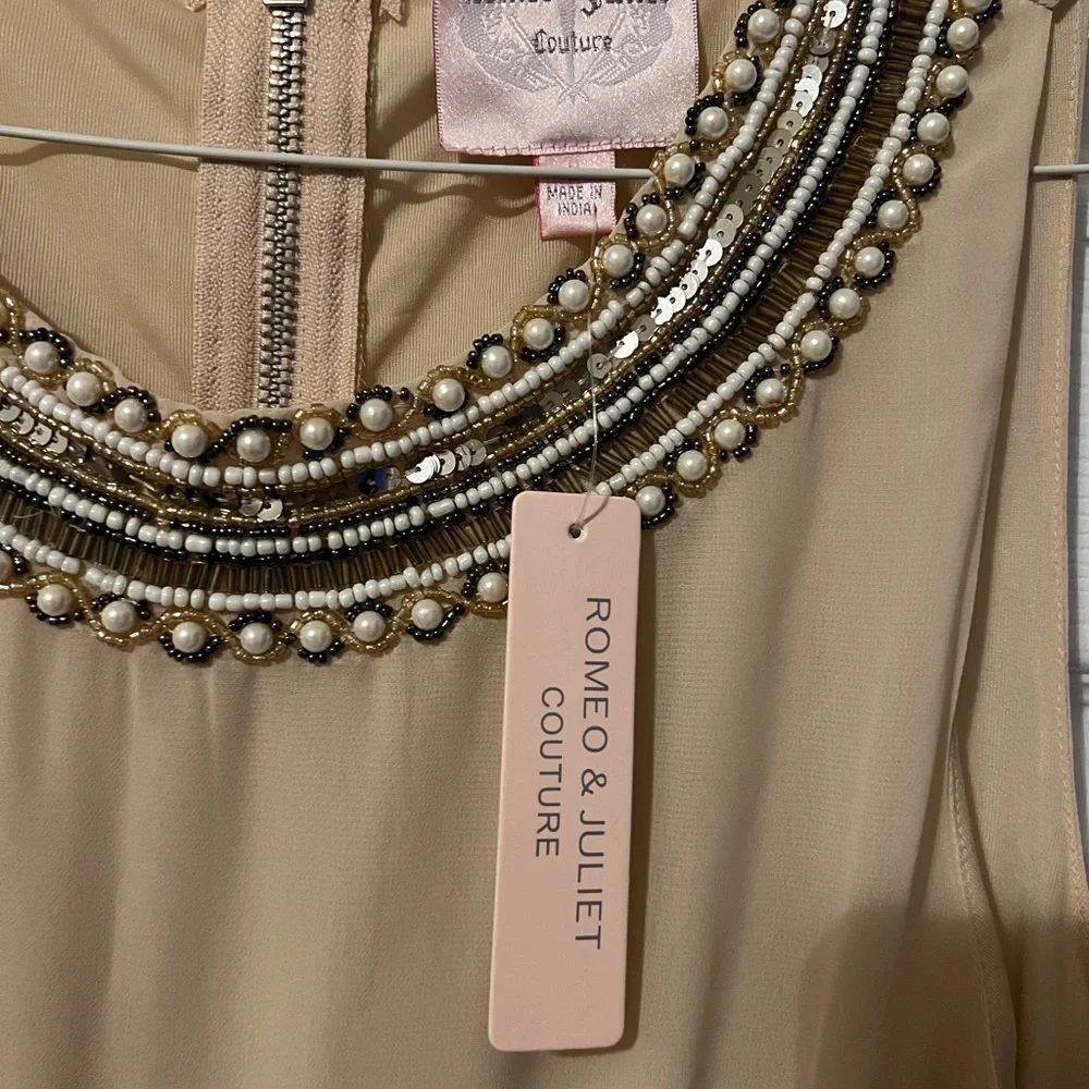 NWT Romeo & Juliet Couture Cream Dress with Beaded Details - Picture 2 of 4